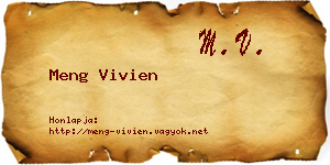 Meng Vivien névjegykártya